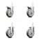 Service Caster 5 Inch Gray Poly Swivel 3/4 Inch Square Stem Caster Total Lock Brakes SCC, 2PK SCC-SQTTL20S514-PPUB-GRY-34-2-S-2 - alternate 3